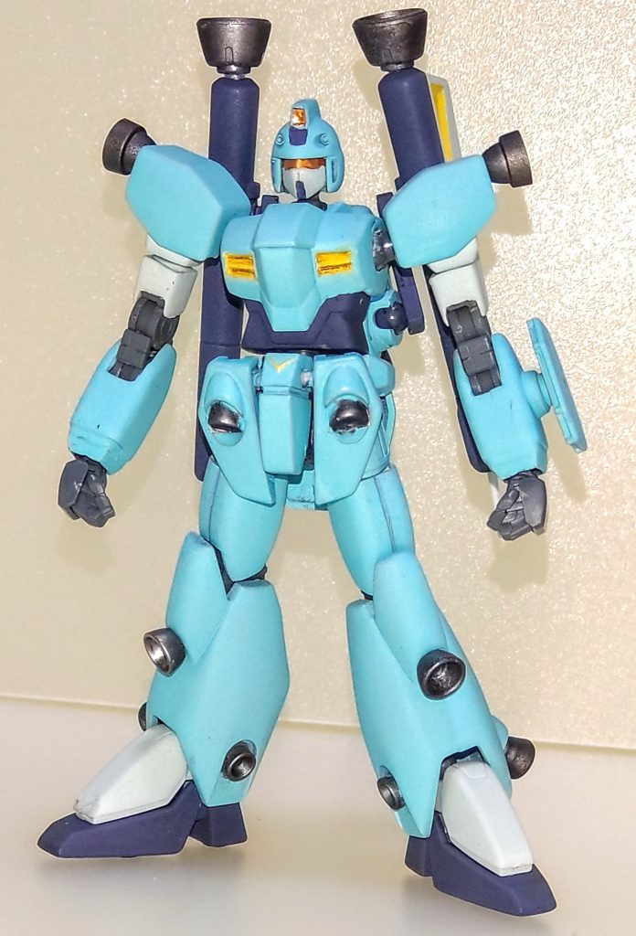 全身。優秀なキットが多いVガンシリーズですが、ジャベリンにおいても出来は健在な印象です✨このキットは各モデラーさんたちの作品を参考に同じく小型MSの部類にあるガンプラのパーツをミキシングして2024年に完成させました。