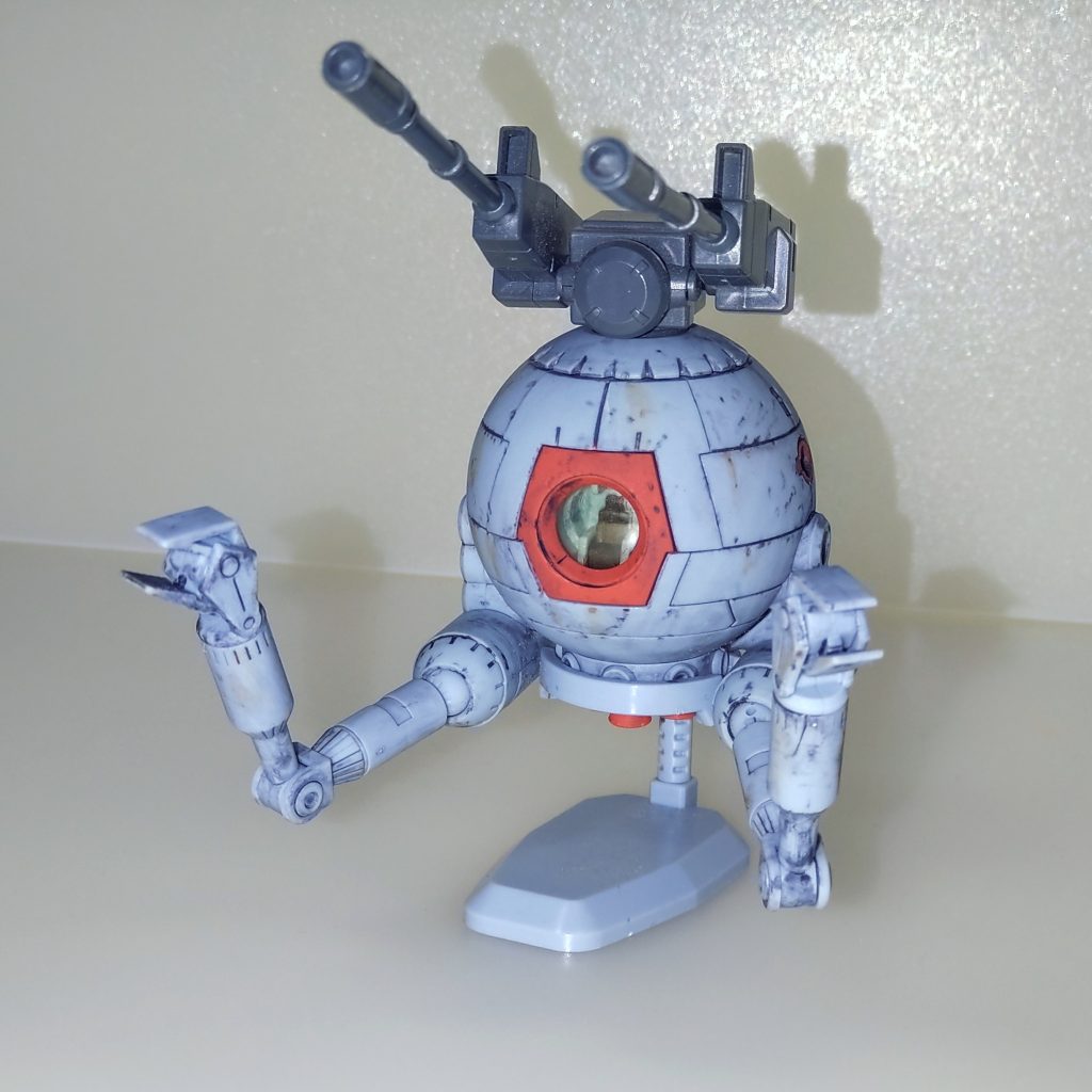 ウェザリング仕様。次にウェザリングを施した状態のボールです。練習用とはいえこっちの方に気合いを入れていたのを覚えています。