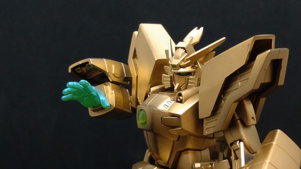 シャイニングフィンガーにはガイアノーツの「プリズム パステル ミントグリーンブルー」を乗せました。劇中の印象に近い発色になったかなと。