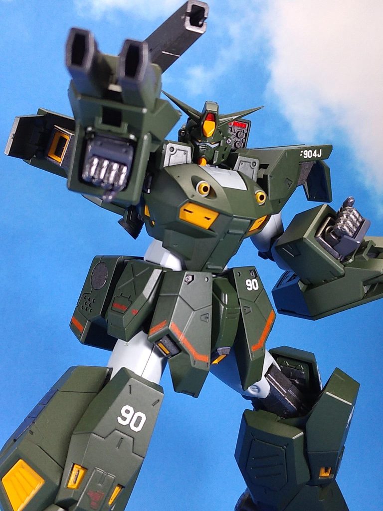 フルアーマーガンダム(MSV)風F90 Jタイプ『F90 Jタイプ〔地上運用試験仕様〕』でした(^-^)/紅白ガンプラ合戦参加作品「ジムIII（地球連邦軍仕様/ボッシュ･ウェラー専用機）」＆「F90 2号機 カナタ･サワメ機」も見てね(^_-)-☆