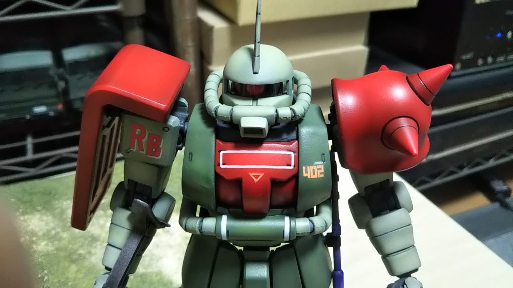 一部に赤か入るだけでかなりカスタム感上がりますね💦なおこの塗装がS型受領後との情報もありますので今度気が向いたらS型で再現するかもしれませんが💦