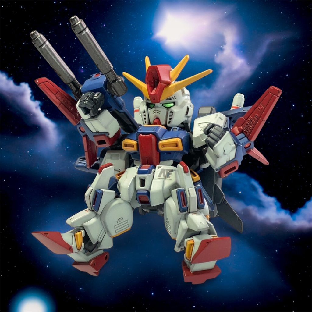 カラーレシピ白：グレーバイオレッド(下地)→RX78ホワイト Verアニメカラー青：マボガニー(下地)→MSブルーZ系＋ホワイト少量赤：ブラウン＋ブラック少量→サザビーレッド＋ホワイト少量グレー：黒サフ→グレージオン系黄色：オレンジ(下地)→MSイエロー