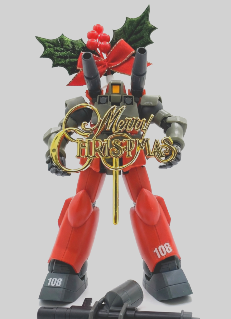 作品名：メリークリスマス！<p>最近改造中のレオブラスト（仮）です。偶然クリスマスカラーになってしまったのでケーキの飾りを持たせてみました。 それでは皆さん、素敵なクリスマスを！</p>
