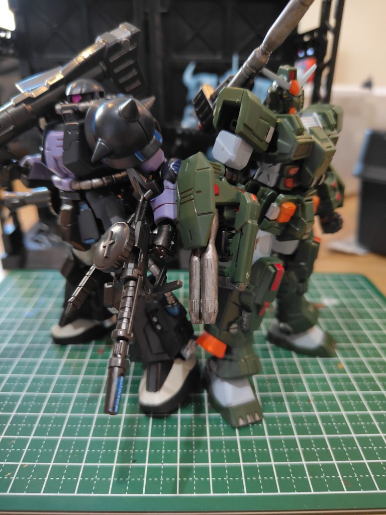 Gフレーム　ザク(黒い三連星)&フルアーマーガンダム