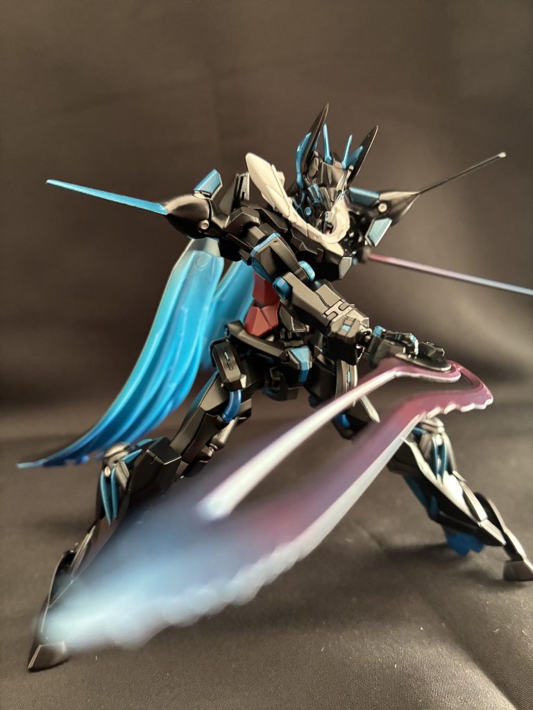 サーベルエフェクトはネトフリガンダムを参考に塗装。かっこよい！(gundam-kao3)