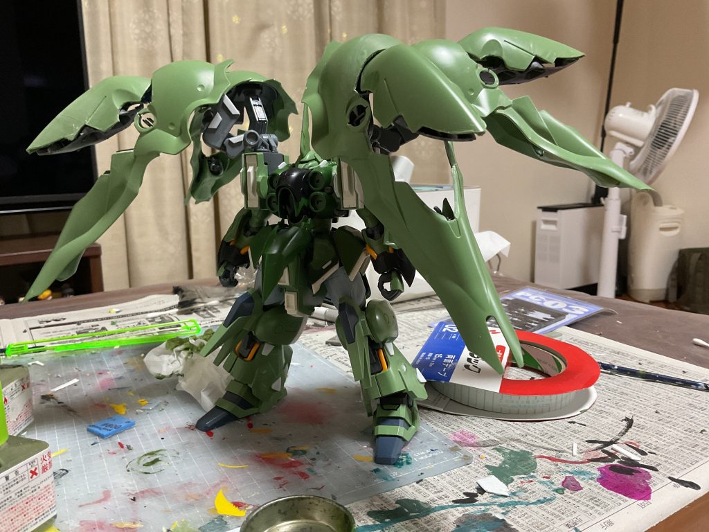 仮組状態の写真です。以上hgクシャトリヤでした。最後まで見ていただきありがとうございました。