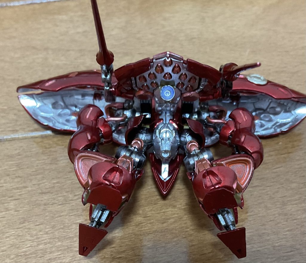 スカート裏。ここはかなり塗り分けに苦労した記憶があります。以上ガンダムアーティファクト量産型キュベレイプルツー機でした。最後までご覧いただきありがとうございました。