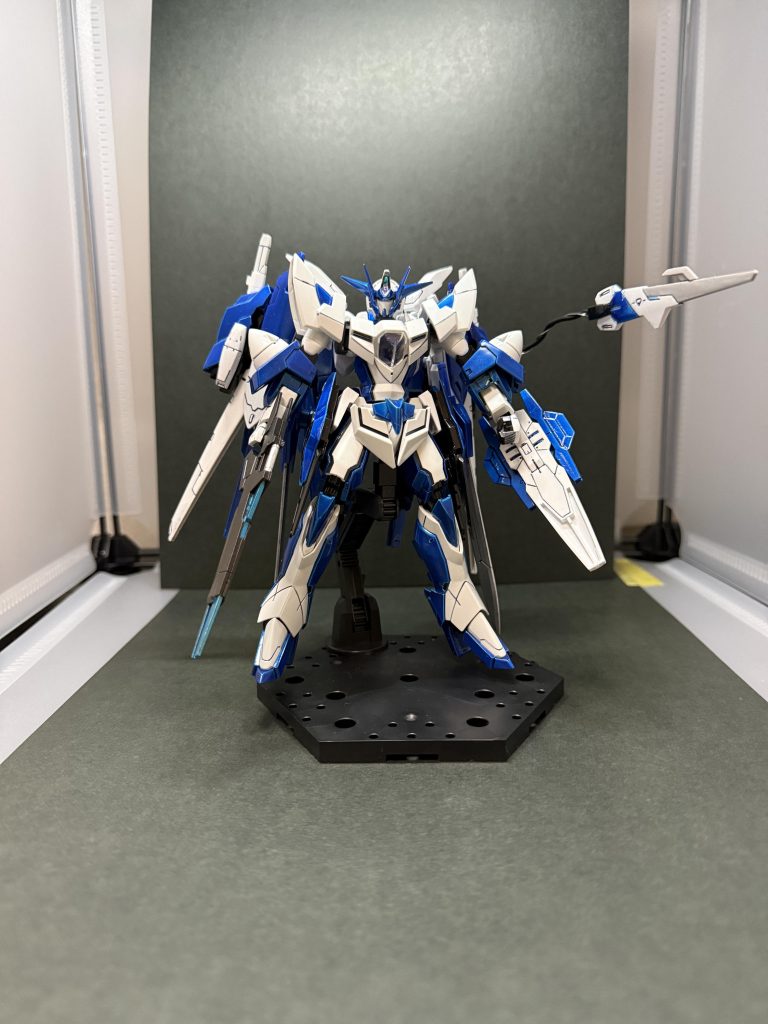 自分の理想を詰め込んだ機体でもあり、ドラグーン、アメイジングGNブレード、スカイライフル、バルバトスの尻尾など接近戦、銃撃戦両方に特化した機体を作ることができました👍