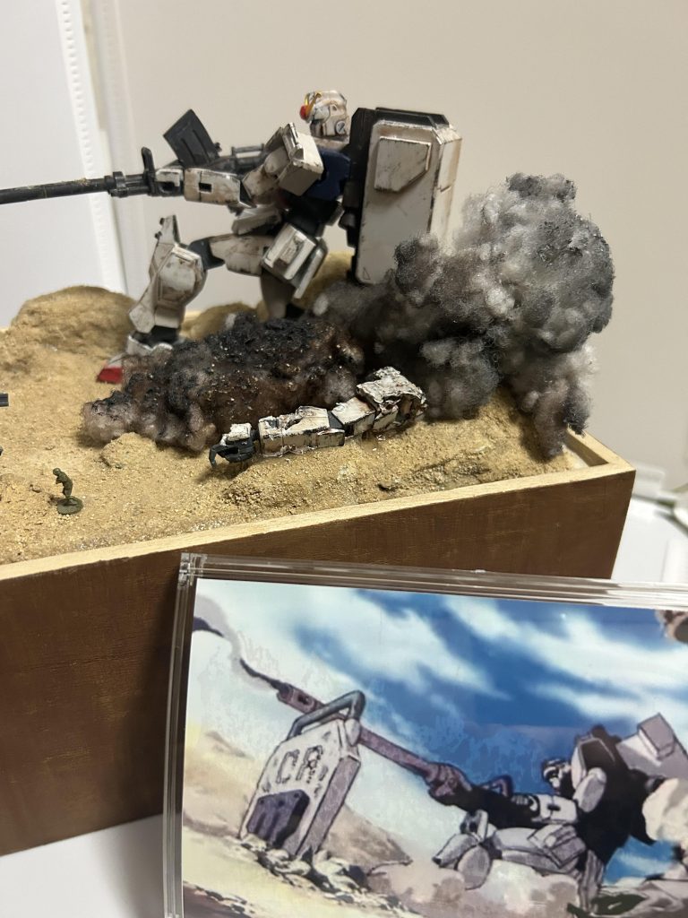 というわけで如何でしたでしょうか!これはこれであんまりやったことがない作品になったのでは!反省点は腕と、目の錯覚をもう少しアニメ寄りに再現(銃身の長さとか煙の長さとか)を出来ていたのではという2つでした。さて次の作品はez8のあのシーンを作るとするか…!次回をお楽しみに!それでは!輝き撃ち最高!