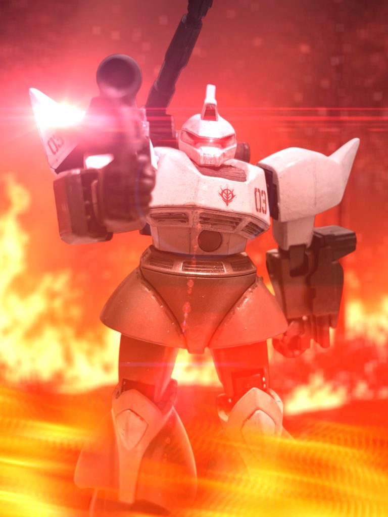 ふざけて決めた色味が、思った以上にマッチしていて、カッコよくなったと自負しています笑劇中でも十分活躍させられたな、と満足しています。&nbsp;&nbsp;お気に入り作品その８　MS-06F/a ザクII突撃強襲型