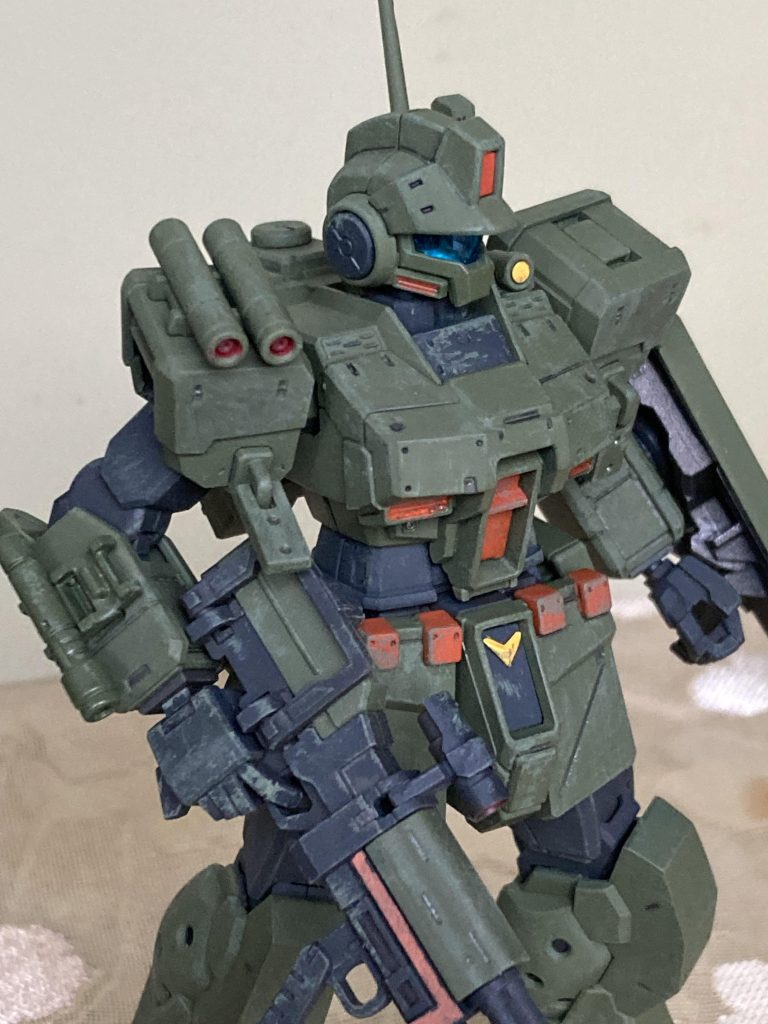 配色悩みましたが、グリーンとオレンジで、フルアーマーガンダム&nbsp;っぽい塗装にしてみました。