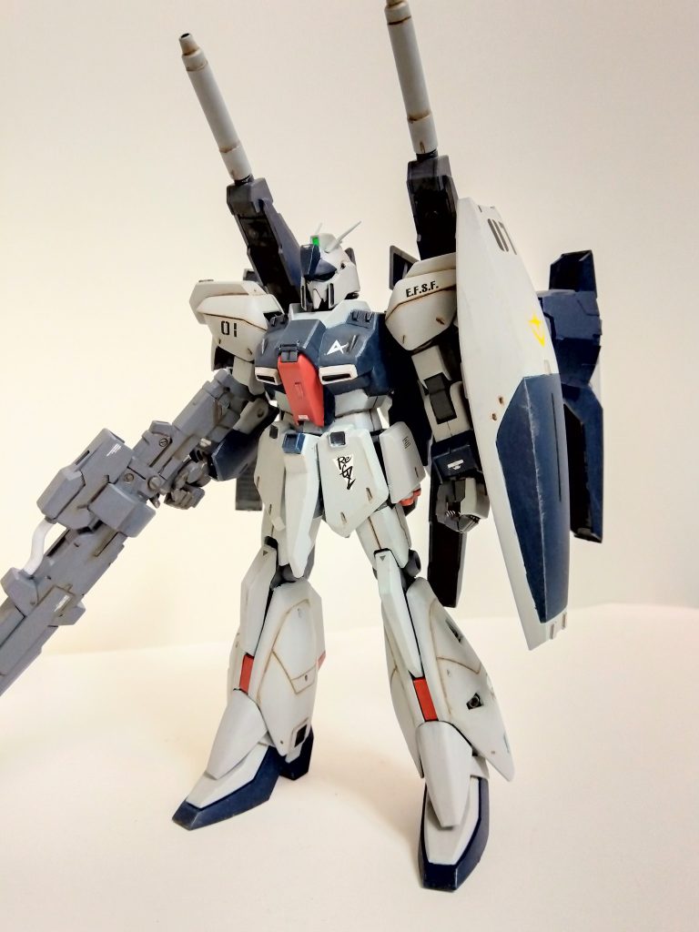 HGUCリ・ガズィにライトニングバックウェポンシステムMk−Ⅱを装備させただけのお手軽改造です。