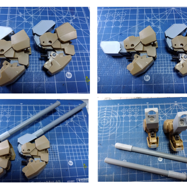 年末年始というものは…どうしてこう忙しいんですかね😑ようやく触る時間が出来たのでバックパックの続きを画像②の30MMアルト陸戦型のパーツで作ったバックパックのパーツ、膝関節の可動を利用して工作。右上画像のように可動します。この内部にネオジムを仕込み、７ミリプラパイプに同じくネオジムを仕込み、左下画像のように組み合わせます☺️装着すると画像③から画像④、画像⑤のように展開！超尺キャノンはやはりロマンですね😆そんな忙しい年末を過ごす私の仕事中に、我が家のニャンコはテレビでやっていた岩合光昭の世界猫歩きを観ていたそうです😸お腹まんまるだなぁ😅&nbsp;（2枚目）