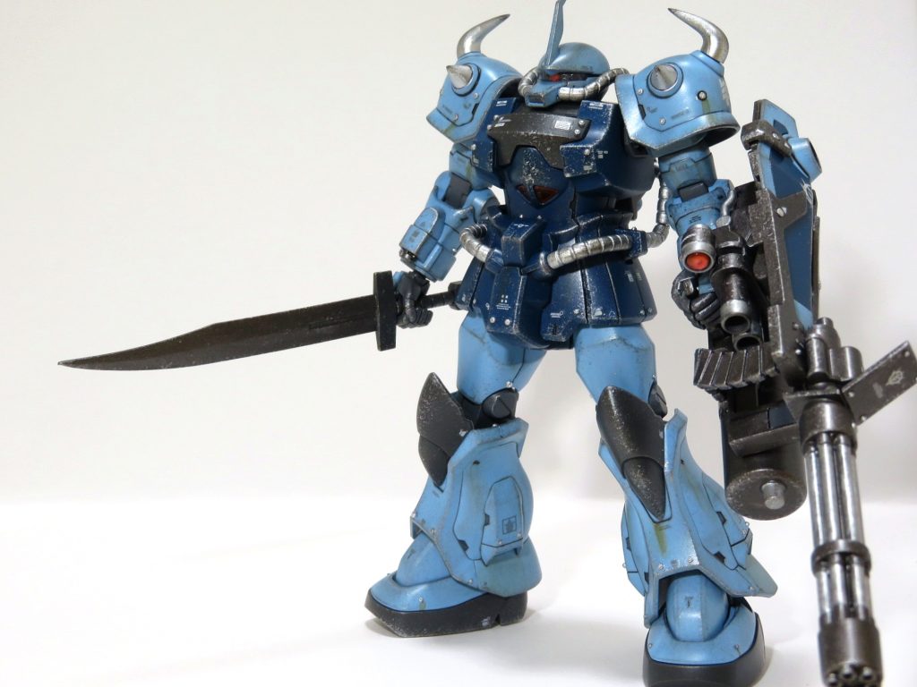 HGUC グフカスタムグフカスタムを作るのはこれが2体目なのですが、私がグフカスタム大好きなので、グフカスタムのイメージをはみ出さないようにしつつ出来る限りのディテールアップをしました。