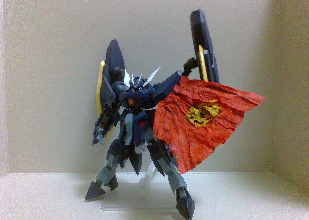 正面マントはティッシュを瞬着で形を整えて、その後に色を付けました