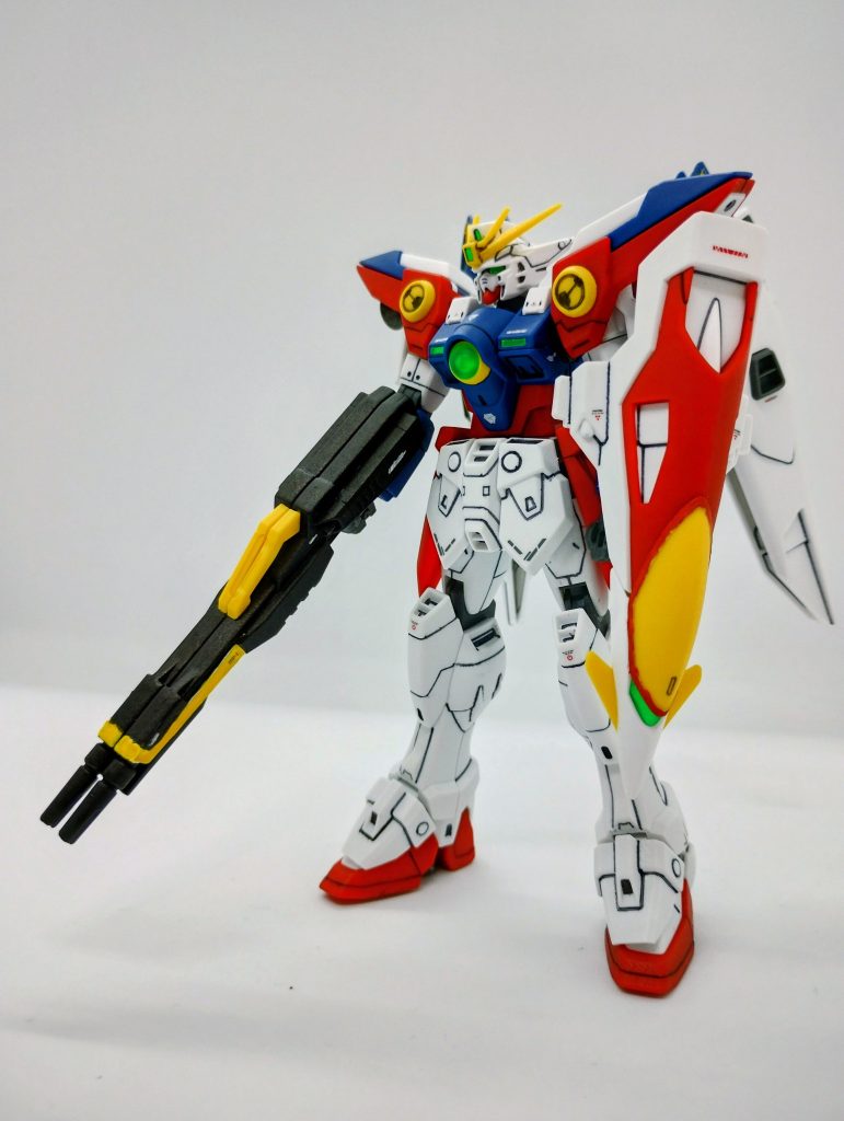 説明書の表紙のポージングバスターライフルは全身塗ってみました。