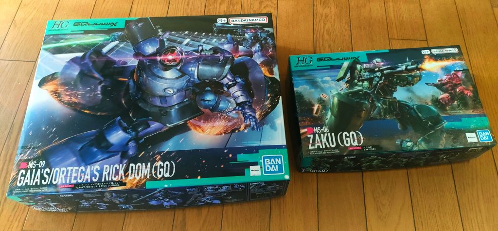 作品名：リックドム・ザク(GQ)届きました<p>今度のお休みにでもパチパチやるつもりです。</p>
