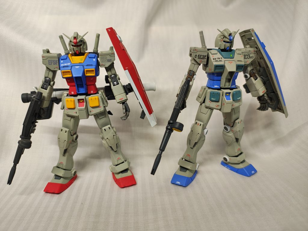 せっかくなのでガンダムと並べて。