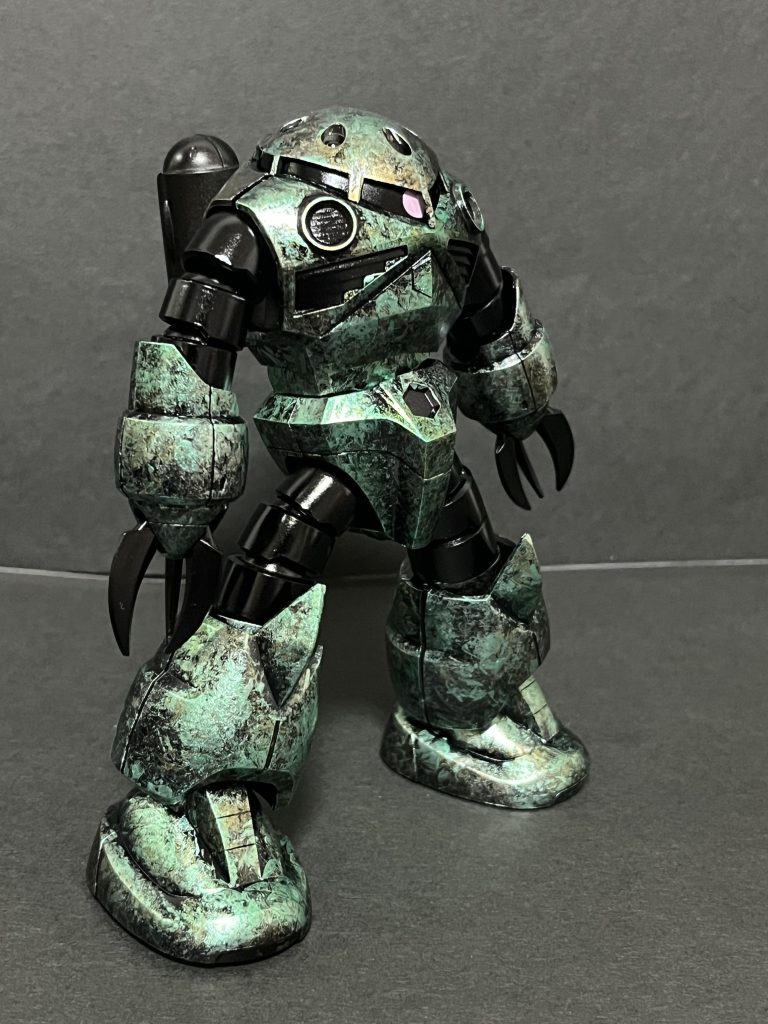 黒の上から、ラップでシルバー->カッパー->グリーンシルバーの3段階やった後に、クリアグリーン。