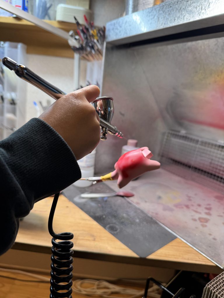 作品名：エアブラシデビュー<p>ちょうど息子が暇そうにしていたので、塗ってみてもらいました。特に感想はないそうです笑</p>
