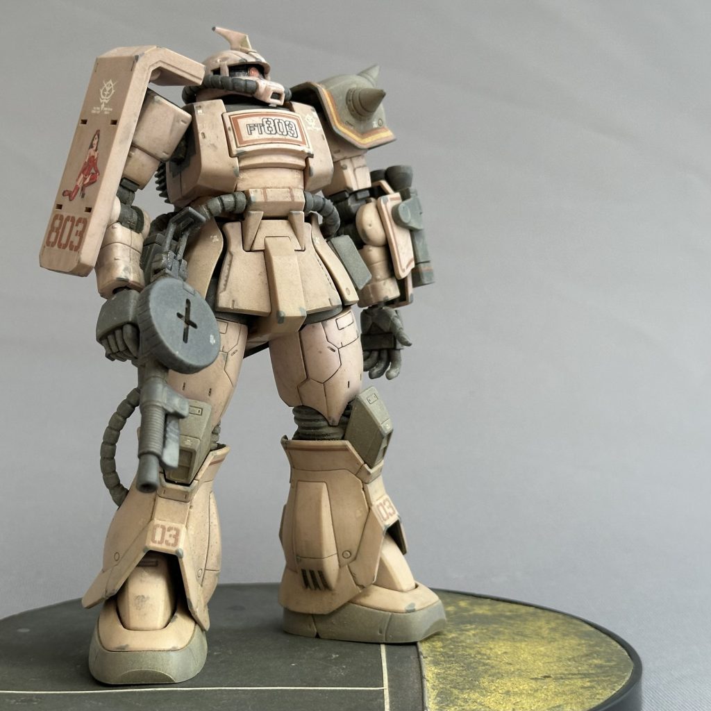 以上ザク・デザートタイプ　ピンクパンサー隊仕様でした。最後までご覧いただきありがとうございましす！