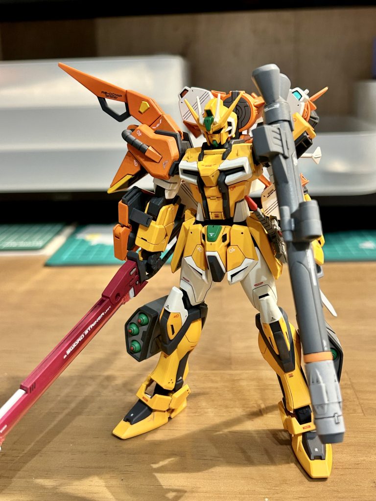 まとめ10年前から構想してたミゲル機でしたが、キットの進化やストライカーパックの販売などで当時イメージしていた以上のものが出来上がって満足できる作品となりました。逆に流用パーツが入手しづらくなったのが気軽に改造しにくいと感じたのでバンダイさんには生産頑張ってほしいと思います。