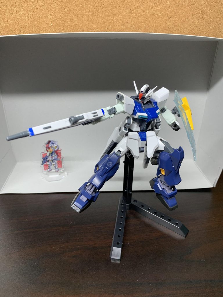 宇宙仕様・高機動型タイプ　サイドアーマー、脚部にスラスターを追加した装備　ビームシールドも装備見て頂きありがとうございました！良いなと思われましたら是非いいねをお願いします！