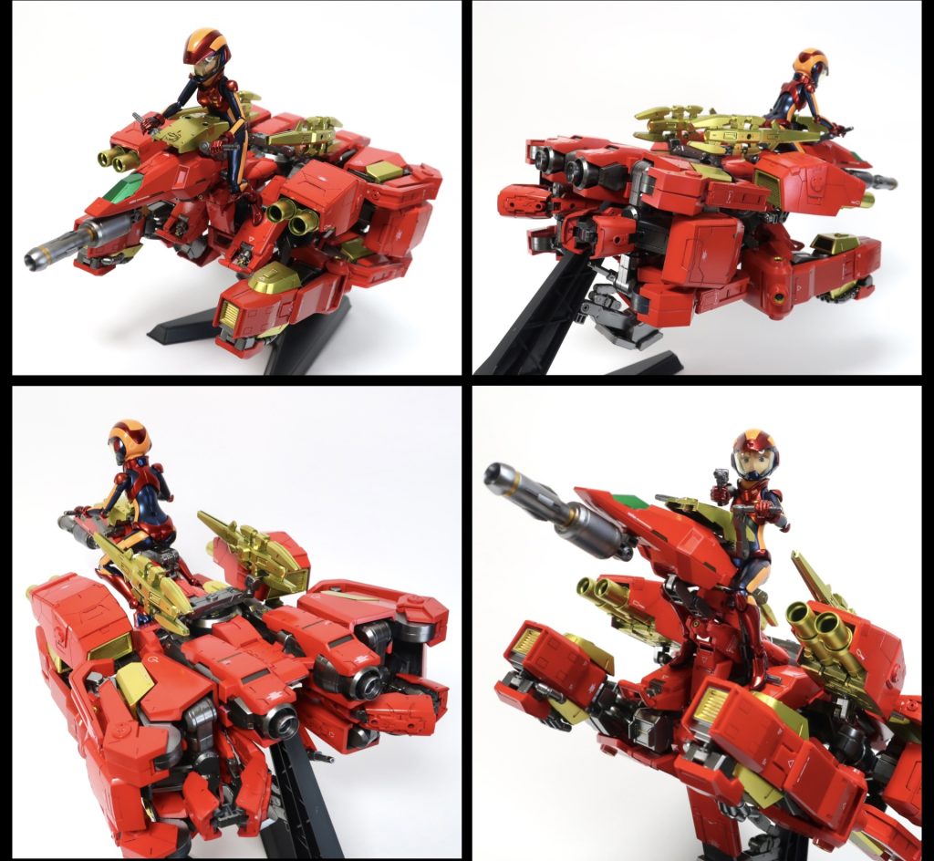 メガライダー形態。シルエットが上手くまとまったかなと思います。機首の主砲伸縮は差し替えです