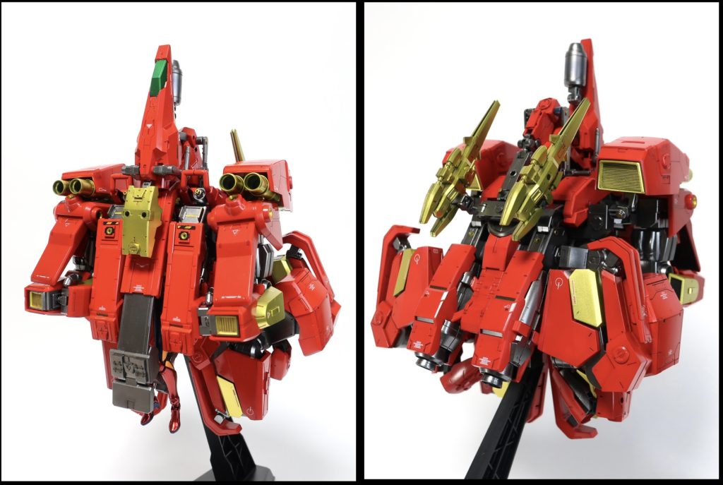 フォートレス形態。サイコガンダムに出来るだけ寄せられるようパーツの配置を考えました