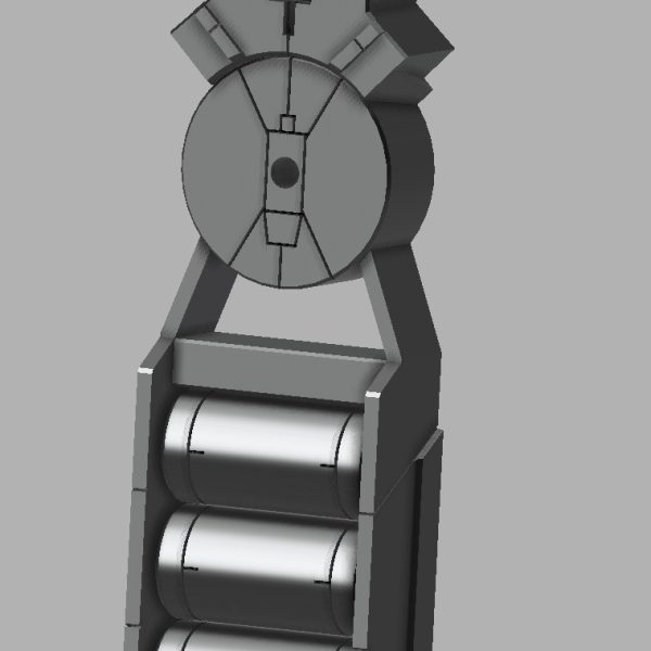 設計は順調に進行中。ライフルの前回未制作だったユニット追加とバックパックを進めました。シールド裏ユニットも設計完了。ver.OYWのシールドを加工して合わせます。（3枚目）