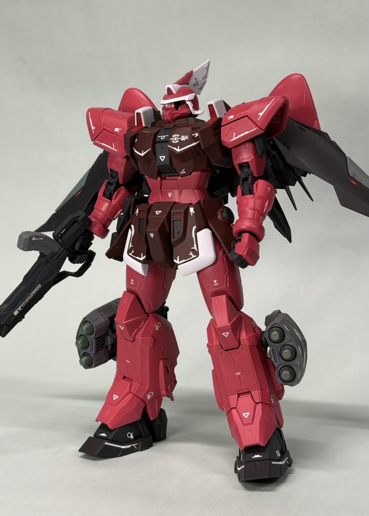 MG モビルジンをルナマリア専用機カラーに全塗装。一応赤服だしアカデミー時も専用機があったかなと思う架空戦記。