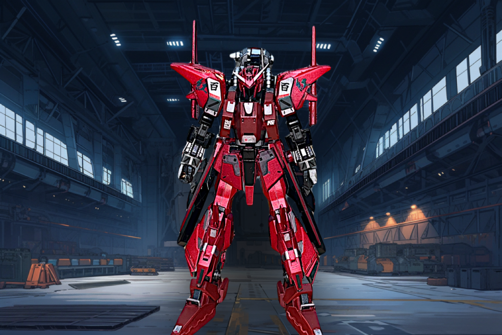 設定百式の高い運動性能とフレーム強度を基礎に、高機動戦闘と長距離砲撃を両立する次世代指揮官機としてアナハイム・エレクトロニクスが極秘に進めた百式の強化形態。