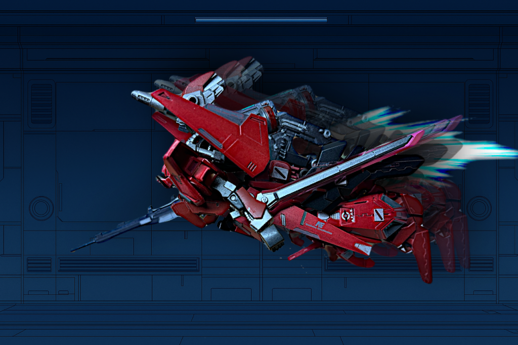 百式の運用経験を持つアキラ・カミシロが紅式に搭乗した。主に、ネオ・ジオン勢力の掃討作戦や、敵拠点の制圧などの任務を引き受け、SDISや紅式の特徴を使いこなし、次第に「赤い閃光」という異名が付くようになった。