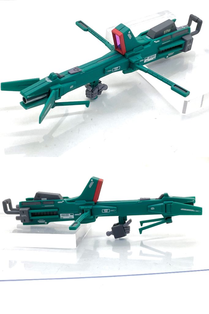 メガ・ランチャー兼ビーム・ライフルもほぼモナカ割りですが段落ちモールドにしてディテールプレート貼りましたら違和感は少なくなりました。