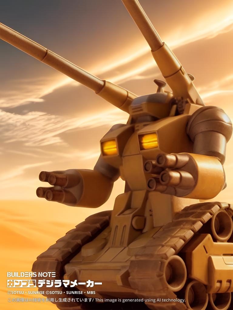 カラーレシピ本体色：黒サフ(下地) → ダークイエローグレー部：黒サフ(下地) →MSグレージオン系履帯：黒サフ(下地) → ジャーマングレー＋ニュートラルグレー