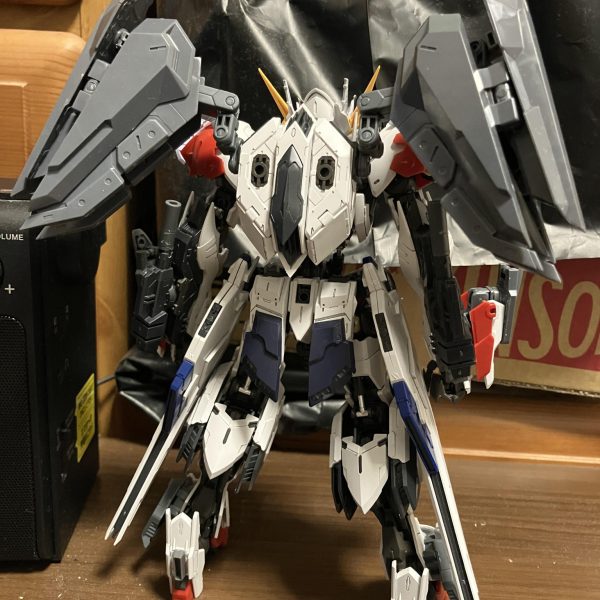 バックパックにMSGのディバイダーを腰のスカートをジャンクで追加しましたやっぱりルプスにウィングやバックパックのボリュームを増やすとカッコよくなります（3枚目）