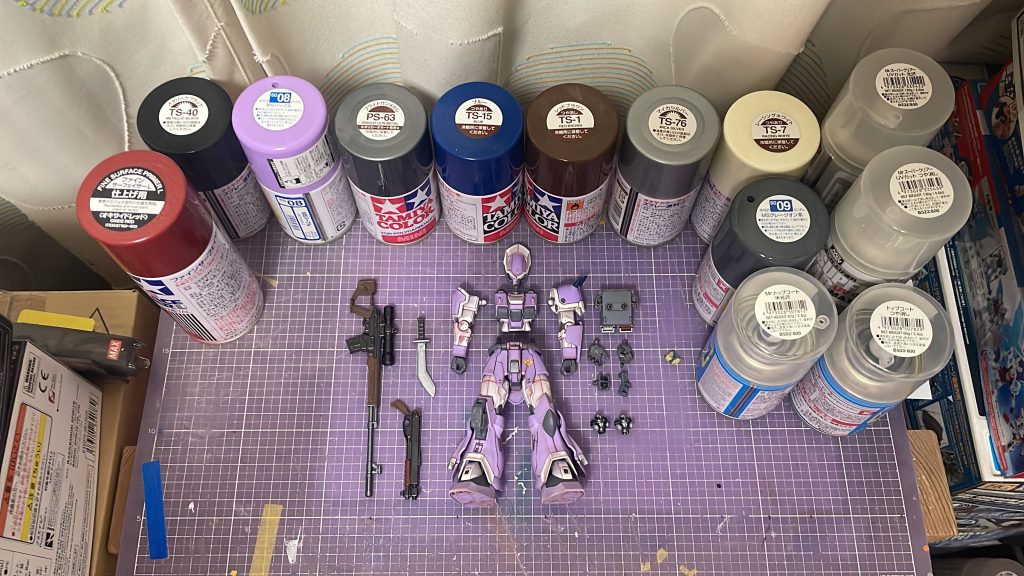 1⃣仮組2⃣塗装中3⃣組み立てフェイズ+使用した塗料