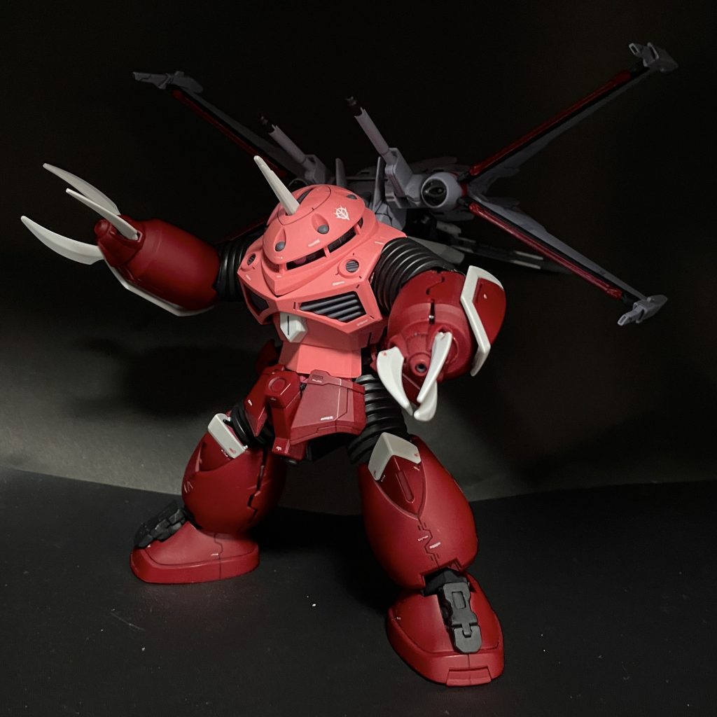 &nbsp;(結論)手足は太ましいし一部ハミ出しという妥協点もあるがなんとかSEEDズゴックにインフィニットジャスティス弍式の丸ごと収納自体を誰でも入手可能な汎用パーツだけで実現に成功