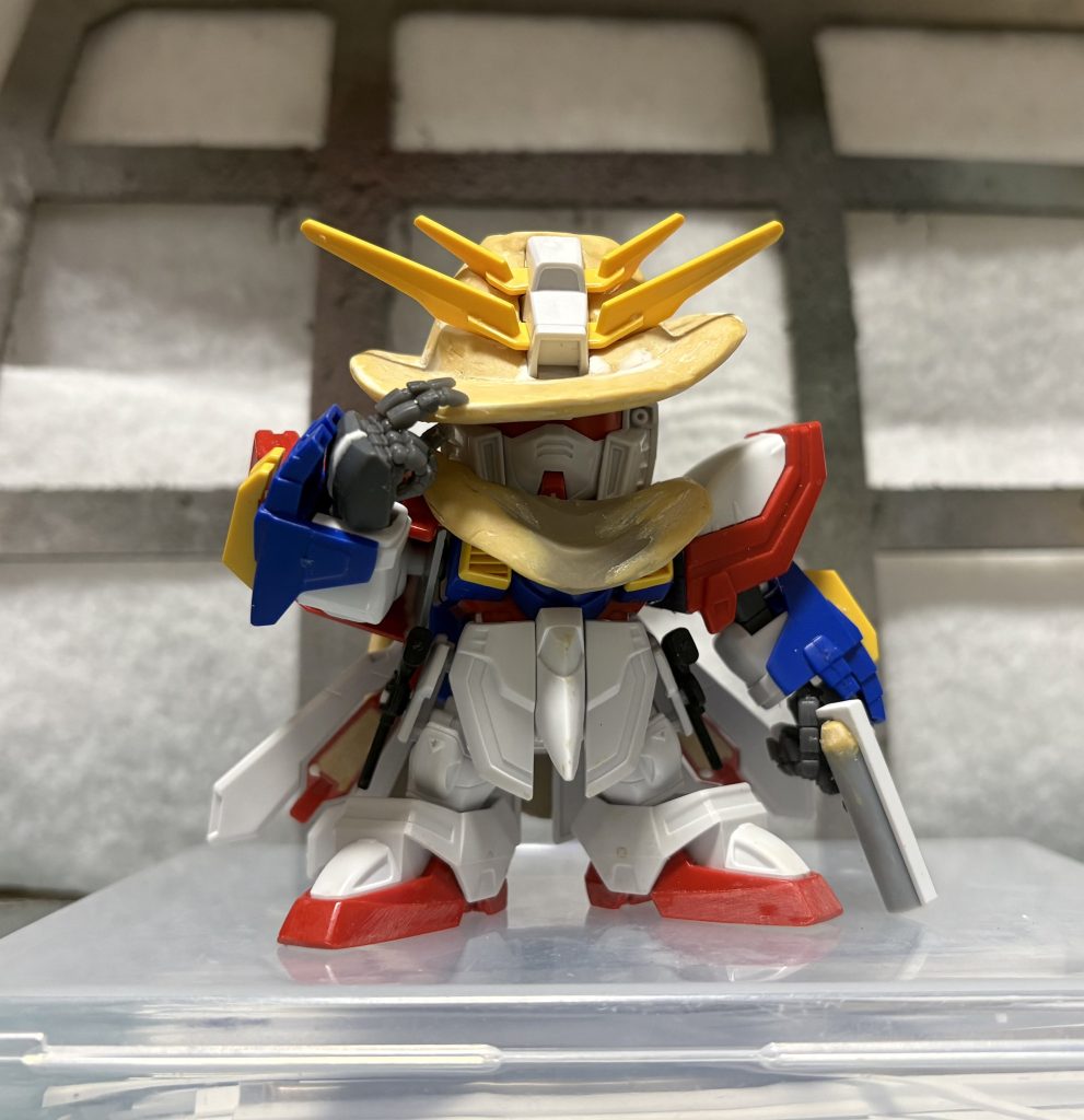 途中グレネードは当初7ミリパイプを使用して進めていましたが何だか弱そうになったので8.5ミリに変更また、マントが干渉するので顔も腕も動かせません最初からポーズを固定とし、カッコよく決まるよう調整しました&nbsp;余談ですが、私が持っていたソフトは最後の方で何故か会話シーンが発生せずに詰むという再現度100%のバグに見舞われましたこれにより途中でリセットせざるを得ず、結局1度もクリアしたことがありませんでした少年私はバグだと認識する頭もなく、その地点まで何度も繰り返し遊んでいたものです(バグだったと知ったのは何年も後)ある意味思い出深いゲームです