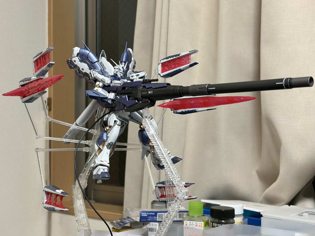 フィンファンネルのビームエフェクトも付けてみました