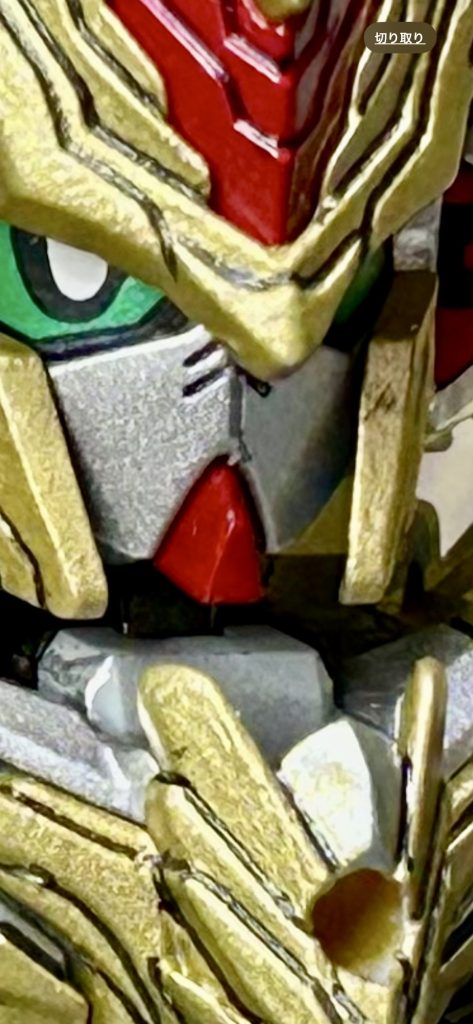 トップコートして後に気づいた‥マスク部分塗装剥がれてしまってた‥