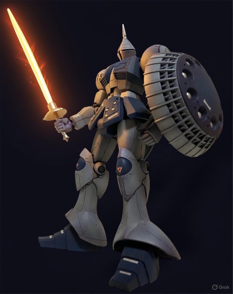 【おまけ１】AIでサーベルを発光✨「さて…来てもらおうか…ガンダム❗️」