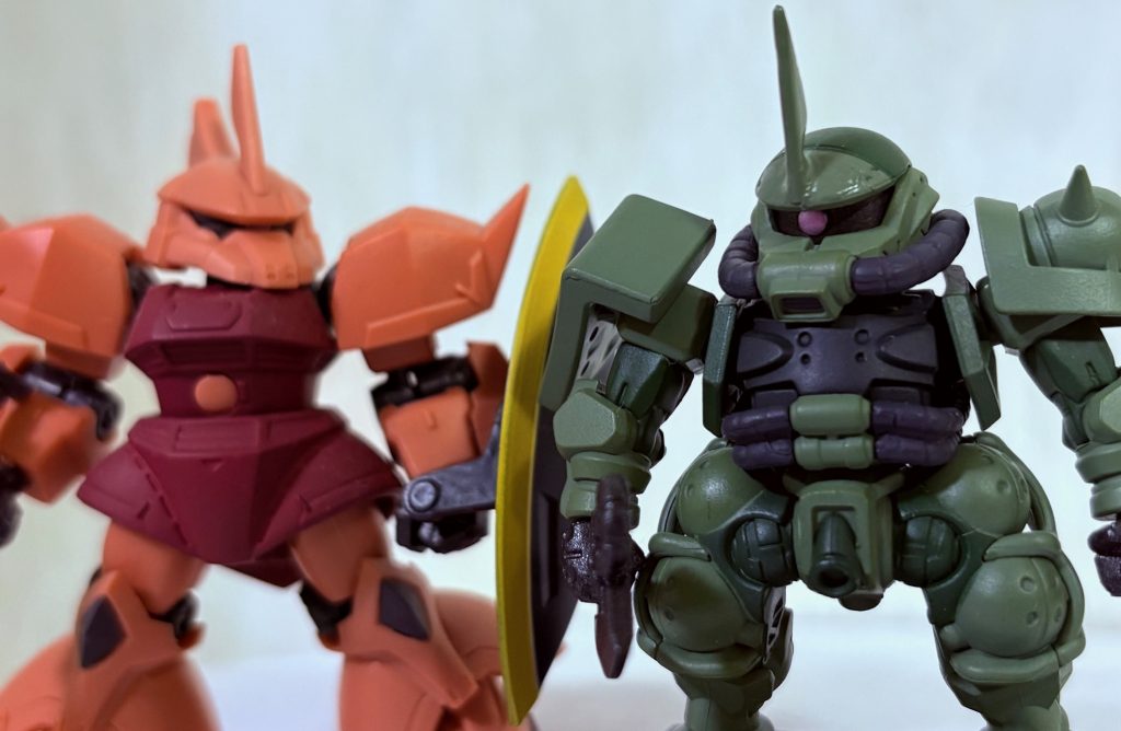 「してくださいじゃねーって・・・」「あ、そうか・・・」ゲルググは代役（？）で。