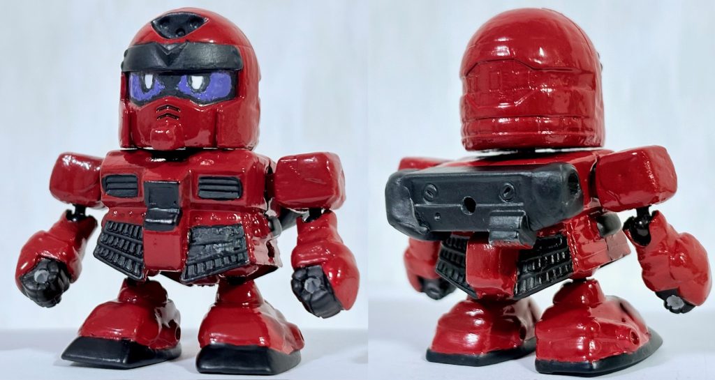 軽装タイプ。この姿の方が赤いガンダムってわかるかも(gundam-kao3)