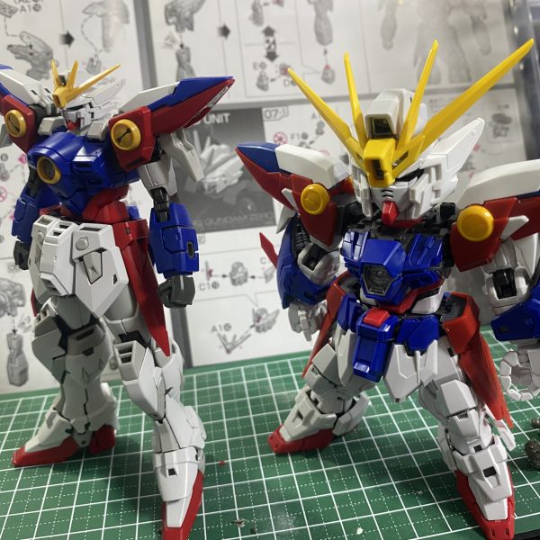 大好評なRGウイングガンダムゼロテレビ版、MGSDウイングガンダムゼロEW版、両キットとも入手何度が高い中恐縮ですが、大好きなウイングゼロテレビ版をMGSDで作りたい！と思いミキシングを開始しました。時間はかなりかかりそうですが、完成したらまた投稿させていただきます。誰かの目に止まれば幸いです。  お目汚し失礼しました（6枚目）