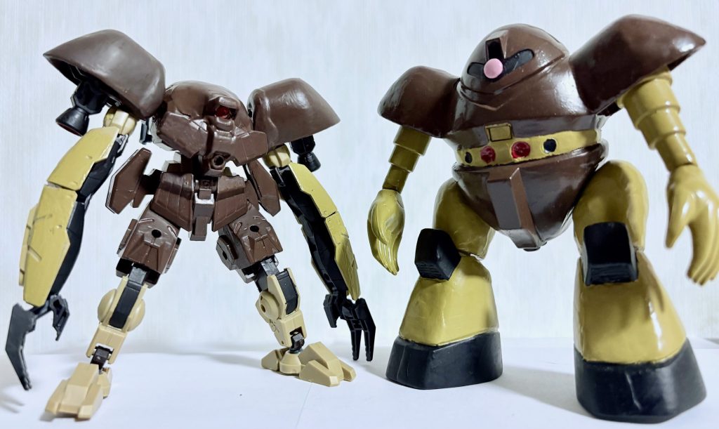 旧キットゴッグと比較。アメイジングゴッグはアーマードコアに出てきても違和感ない(zaku-kao5)