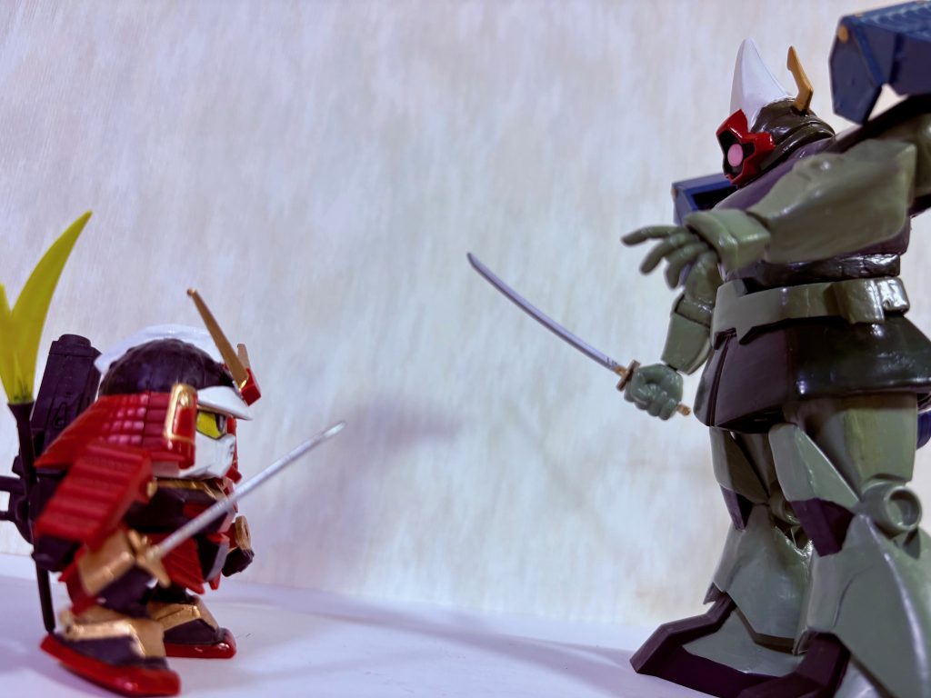 旧キットだけあってか初期BB戦士とはサイズ感もベストマッチである(gundam-kao2)