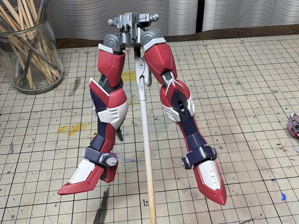 膝裏を削ってS字立ちしやすくさせました