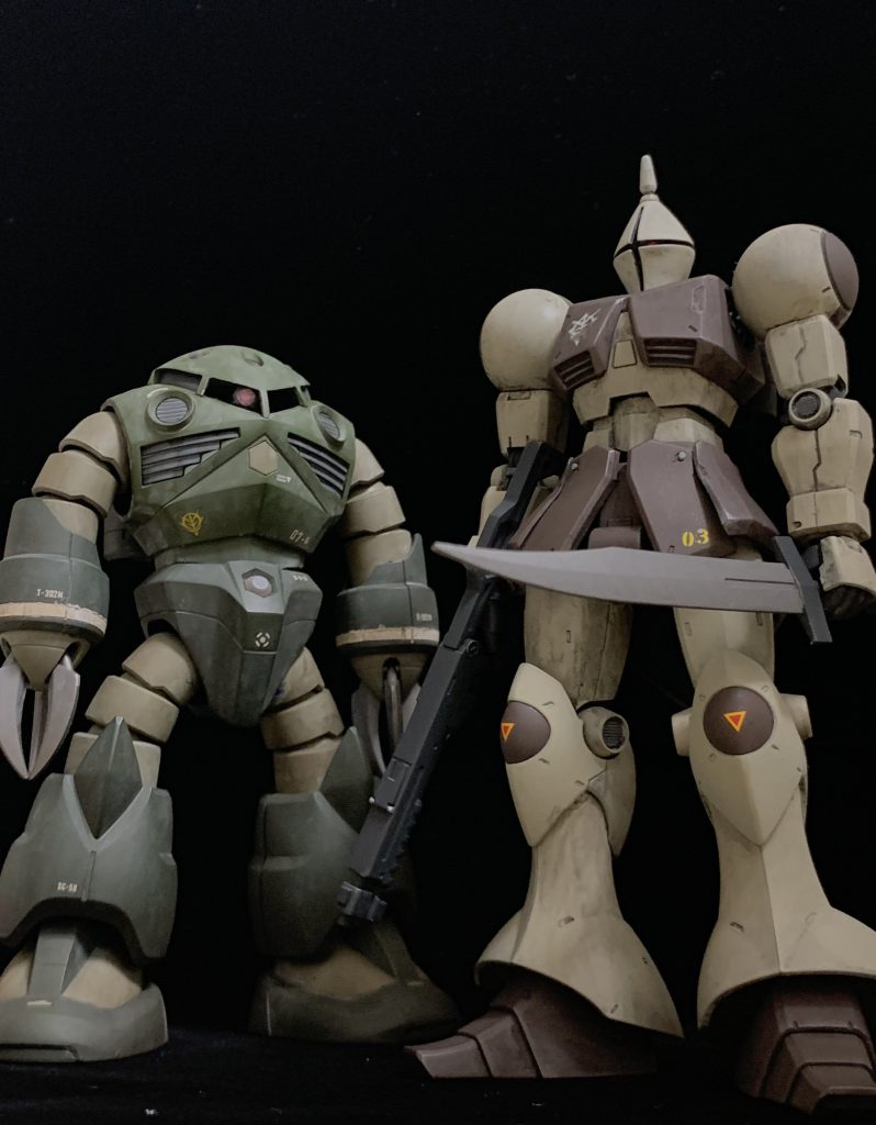 残党繋がりということで以前製作したズゴックと。