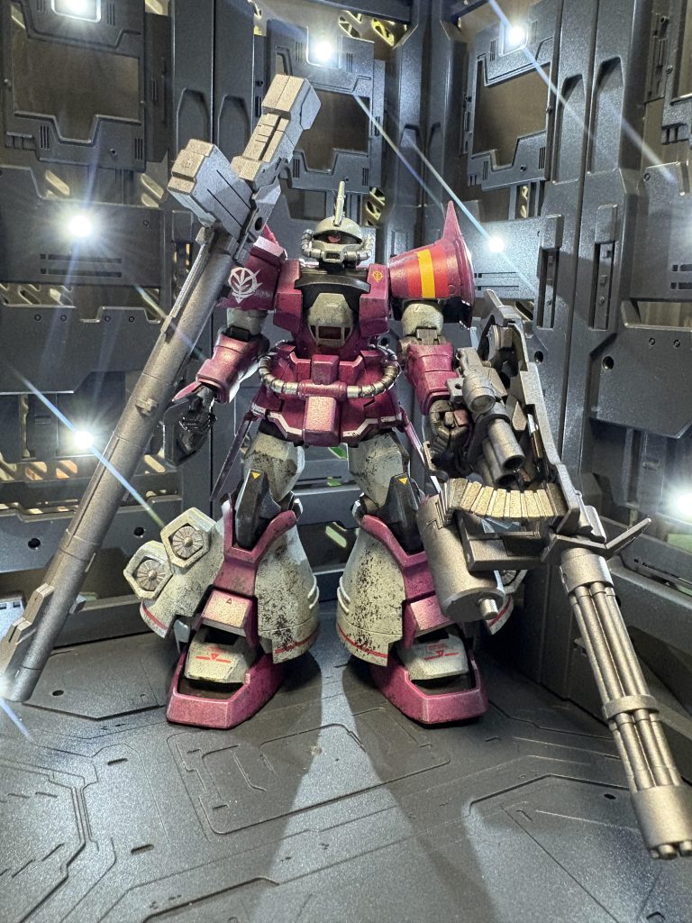 昔のMSV時代に飛行試験型であったピンクに塗装。&nbsp;